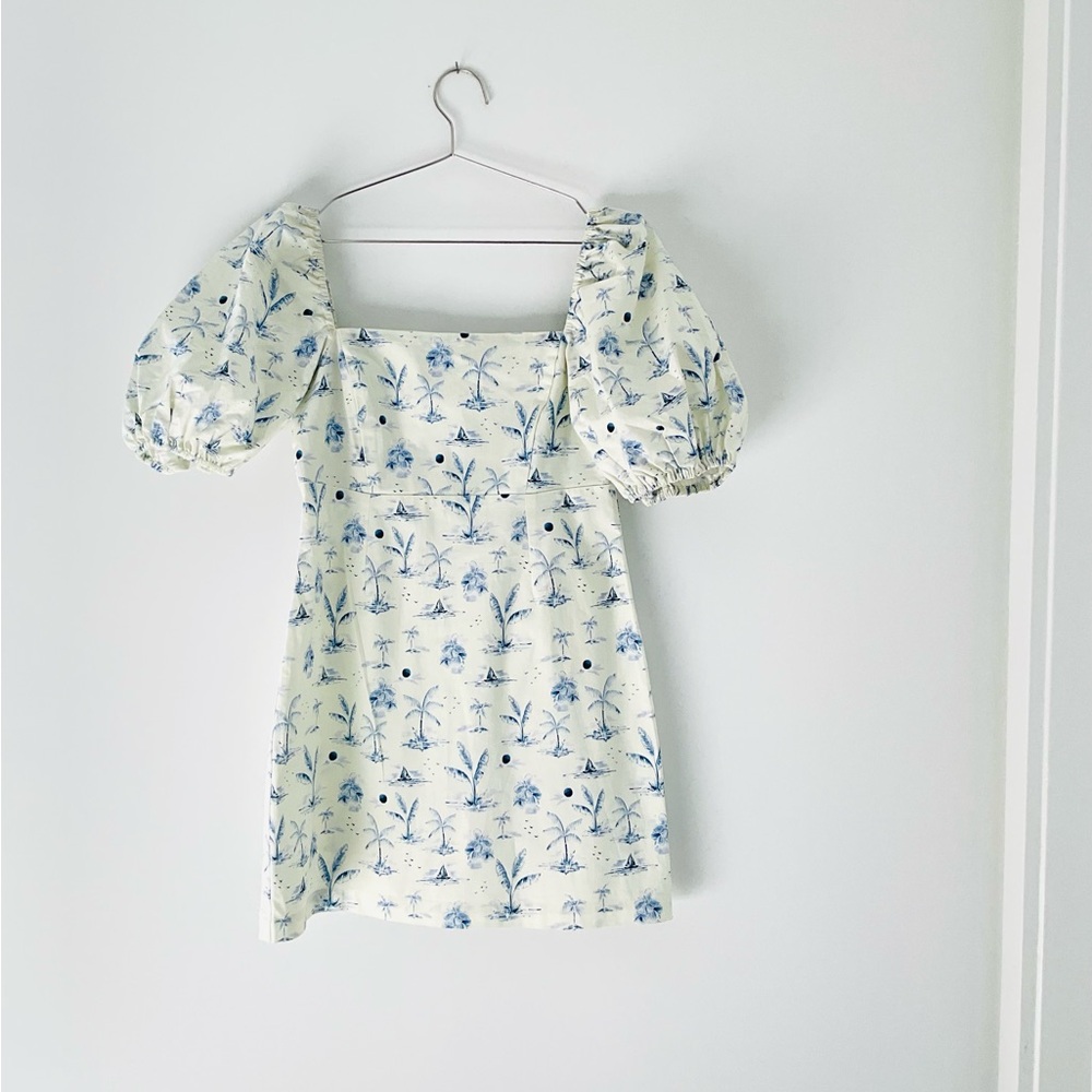 Shore Size S. Floral Puff Sleeve Dress Spring Summer Clean Style
